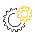 Cogs icon symbolizing how Avant Assessment Language Proficiency tests save you time.