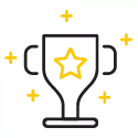 Loving Cup Trophy And Stars Icon