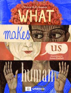 Book cover titled "What Makes us Human"